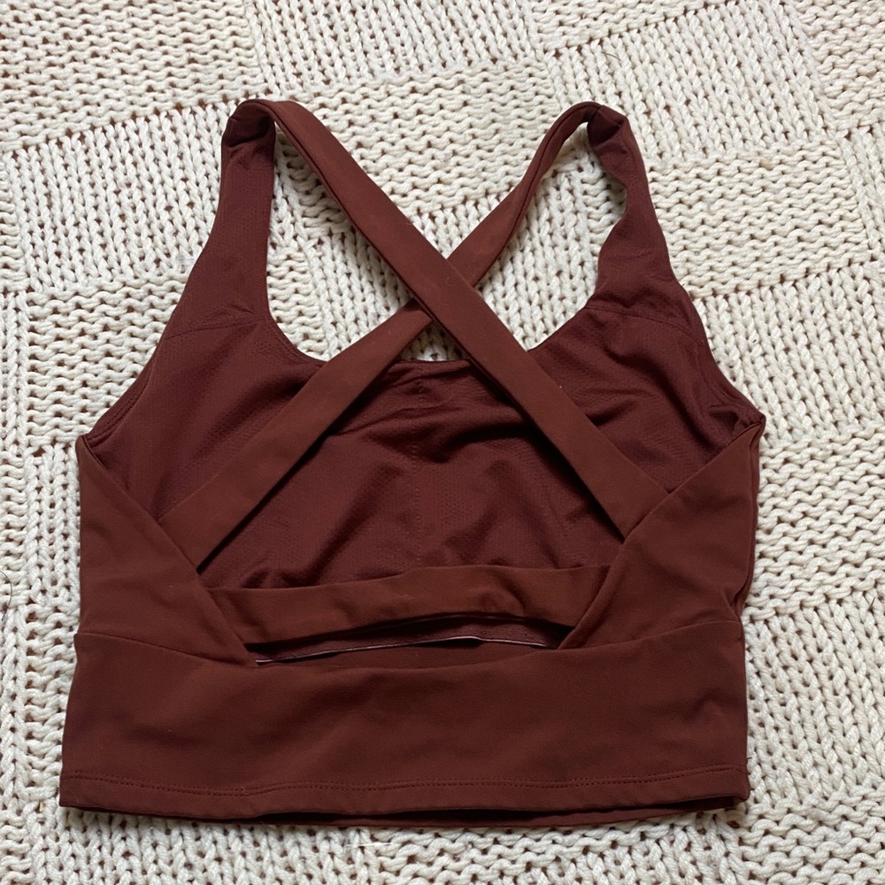 Senita Maroon Top and Leggings Workout Set Size S - Picture 4 of 11